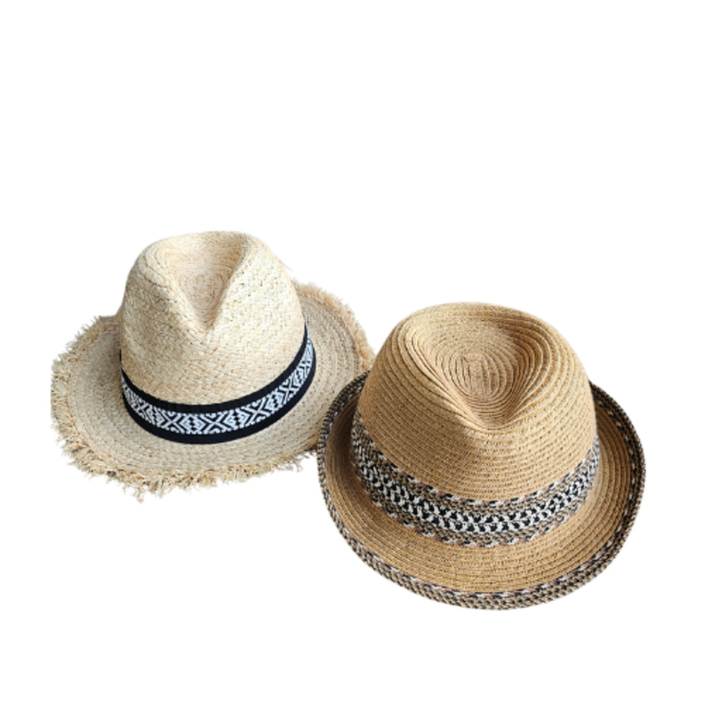 Boutique Straw Fedora Bundle | Set of 2 Summer Sun Hats!